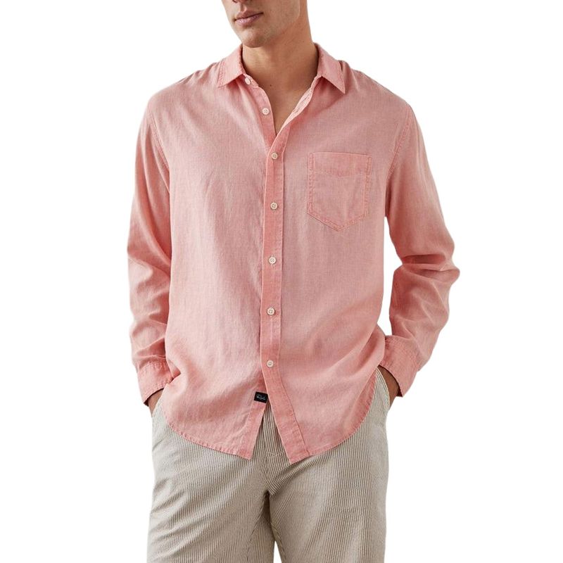 Rails Mens Mykonos Linen Blend Button-Up Shirt X-Large Equator - Nwt $148